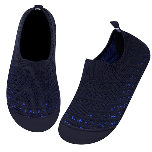 Kyopp Hausschuhe Kinder Jungen Turnschläppchen Mädchen Pantoffeln Kinder Gymnastikschuhe rutschfest Leichte Slipper Atmungsaktive Weich Sommer/Winter von Kyopp