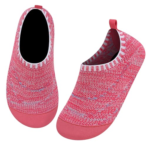 Kyopp Hausschuhe Kinder Turnschläppchen Mädchen Gymnastikschuhe Jungen Rutschfest Leichte Pantoffeln Kinder hausschuhe Atmungsaktive Weich Sommer/Winter von Kyopp