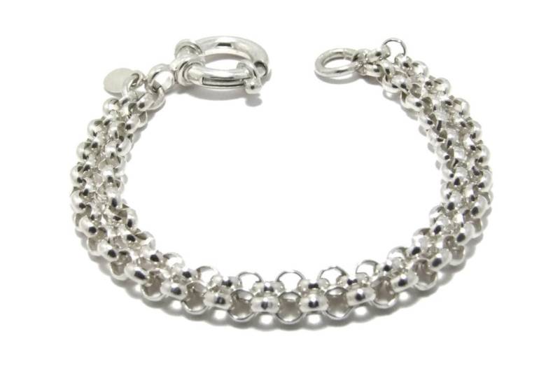 Sterling Silber Rolo Kettenarmband Minimalist Stacking Armband Doppel Kettenglied Wickeln Silberkette Und Link von KyperCo