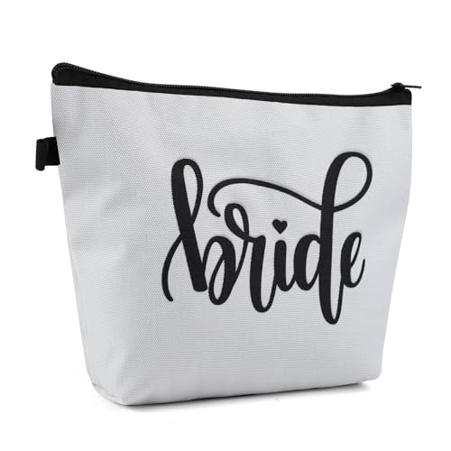 Kytpyi Braut Kleine Kosmetiktasche für Handtasche, Schminktasche für Braut Notfalltasche, Hochzeit Thema Kosmetiktasche für Braut, Personalisiert Kulturtasche Damen für Flitterwochen Hochzeit Geschenk von Kytpyi