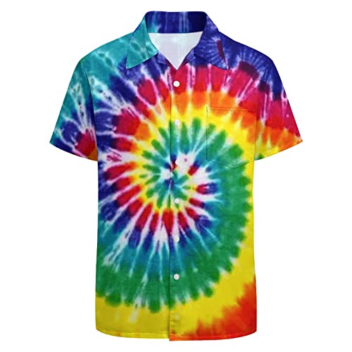 KyywDns 80er Jahre Hemden für Herren 90er Jahre Button Up Hemd Vintage Retro Hawaii Strand Hemd Neon Disco Shirt Lustiges Partyhemd, Regenbogenfarben., XL KyywDns 80er Jahre Hemden für Herren 90er Jahre Button Up Hemd Vintage Retro Hawaii Strand Hemd Neon Disco Shirt Lustiges Partyhemd, Regenbogenfarben., XL von KyywDns