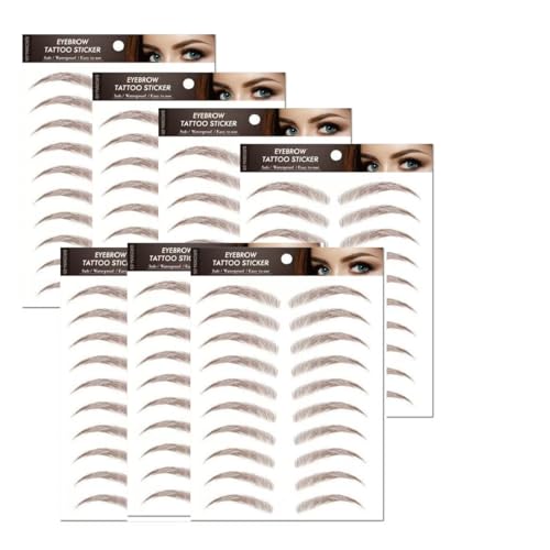 77Pairs 4D Hair-Like Eyebrow Tattoo Stickers Waterproof Natural Fake Stickers,Long Lasting Eyebrow Grooming Shaping Perfect for Women and Girls (A-09 Brown) von Kyzistn