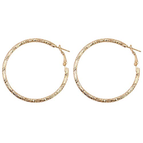 Kznifmk Europa und Amerika Persönlichkeit große Ohrringe groß Edelstahl Stahl Ohrring Herren Ohrringe Runde Linie weiblich von Kznifmk