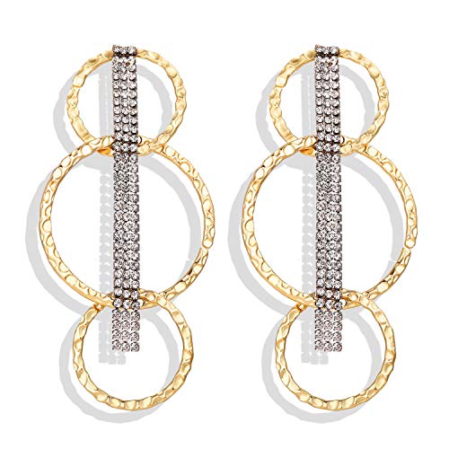 Kznifmk Kristall mit vier Krallen und Quasten, Persönlichkeit, Ohrringe, Metallring, Modell für Frauen von Kznifmk