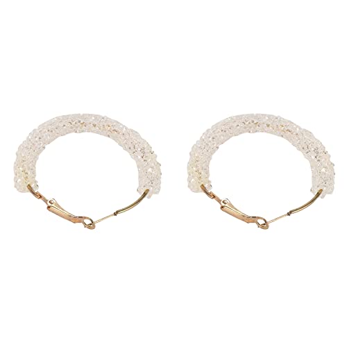 Kznifmk Kristall rund Koreanisch Big Drop Ohrringe für Frauen Mode Frauen Mode Frauen Strass oder Frauen Dangle Ohrring von Kznifmk