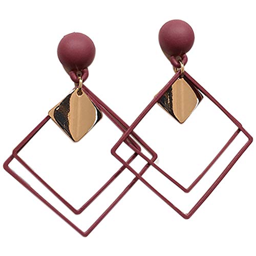 Kznifmk Ohrringe mit koreanischem Diamant GéomeTriej735 (Weinrot) von Kznifmk