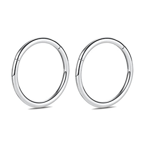 hengkaixuan 2-teilige Titan-Klappsegmentohrringe Knorpel-Helix-Lippe Tragus Nasenring Hoop Sleeper Body Piercing' / Amazon Damen Herren Unisex - Titan von hengkaixuan