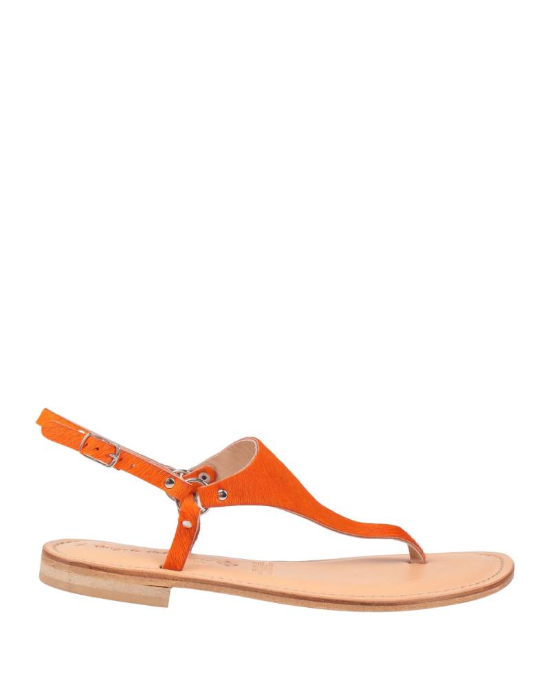 L'ANGOLO DEL CUOIO Zehentrenner Damen Orange von L'ANGOLO DEL CUOIO