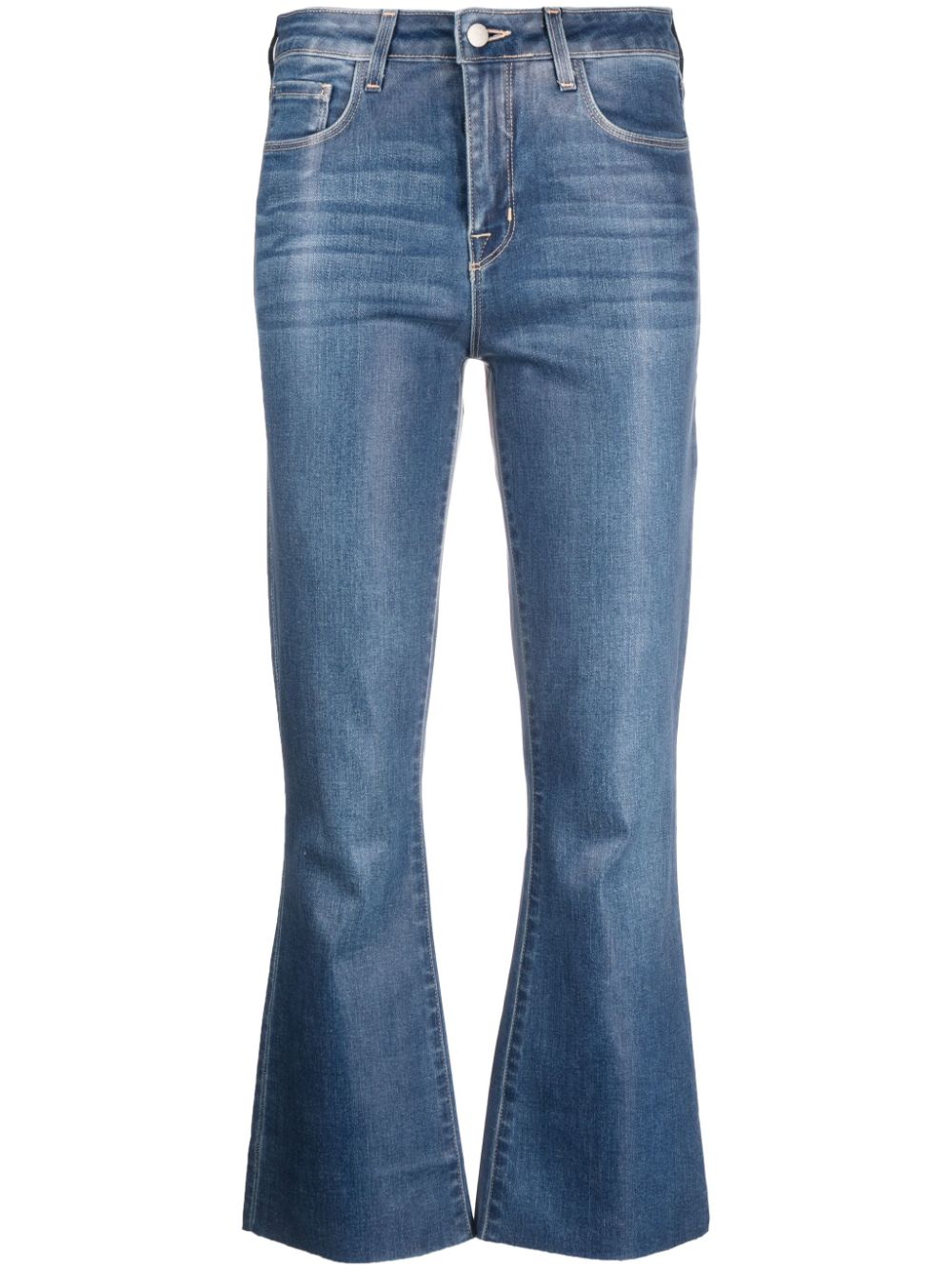 L'Agence Ausgestellte Kendra Cropped-Jeans - Blau von L'Agence