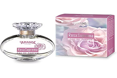L'AMANDE - Frischer und zarter Damenduft mit Noten von Kamille und Bergamotte, Damenduft Rose Suprema 50 ml von L'Amande
