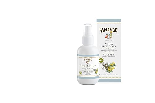 L'AMANDE - Parfümiertes Wasser für Damen und Herren, alkoholfrei, feuchtigkeitsspendend, entspannend mit ätherischen Bio-Ölen aus Umbrien – erfrischende milde Lotion mit Fenchel und Bergbohnen, 125 ml von L'Amande