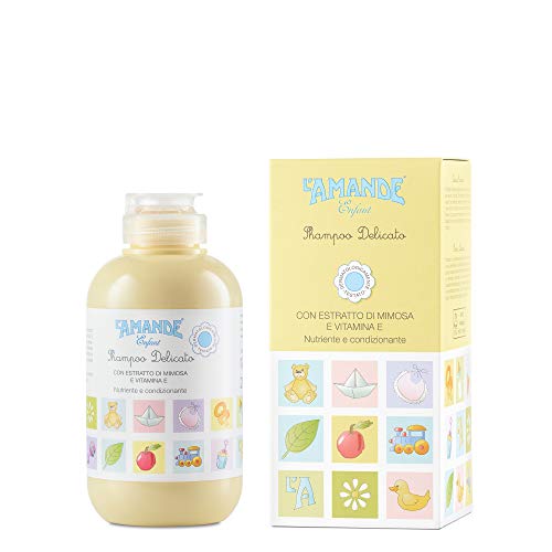 L'AMANDE Sanftes Baby-Shampoo ohne Tränen 200 ml mit Mimosae-Extrakt Vitamin E pflegend und konditionierend von L'Amande