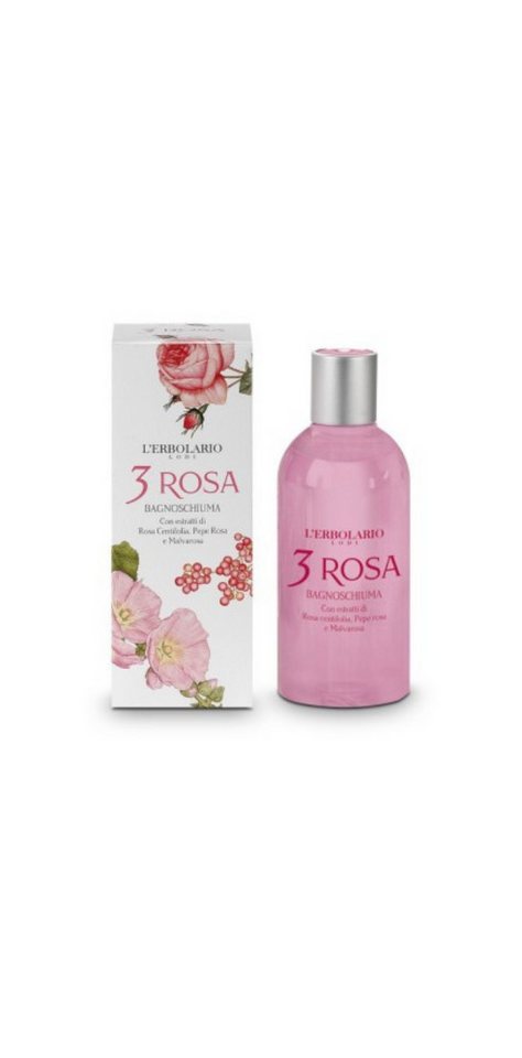 L´ERBOLARIO Duschgel 3 Rosa Bade/- Duschgel 250ml, Mit Extrakten der Provence Rose, Rosa Pfeffer und Malve von L´ERBOLARIO