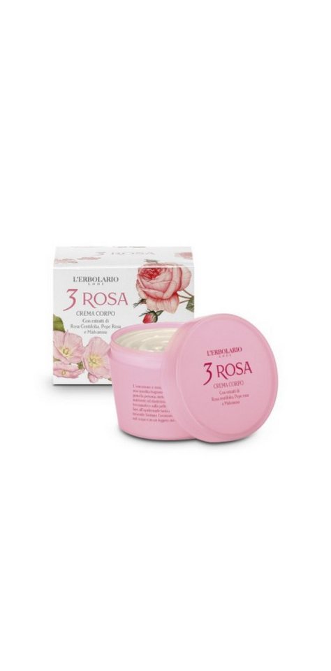 L´ERBOLARIO Körpercreme 3 Rosa 200 ml, Hinterlässt keine fettigen Rückstände. von L´ERBOLARIO