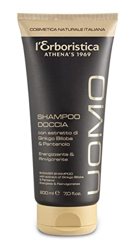 L'Erboristica Athena's Dusch-Shampoo für Herren, belebendes und belebendes Dusch-Shampoo mit Ginkgo Biloba-Extrakt und Panthenol, 200 ml L'Erboristica Athena's Dusch-Shampoo für Herren, belebendes und belebendes Dusch-Shampoo mit Ginkgo Biloba-Extrakt und Panthenol, 200 ml von L'Erboristica di Athena's dal 1969