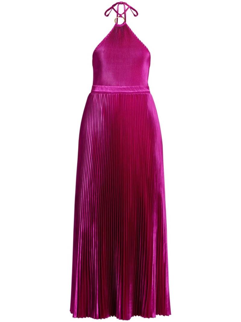 L'IDÉE Plissiertes Amour Neckholder-Kleid - Rosa von L'IDÉE