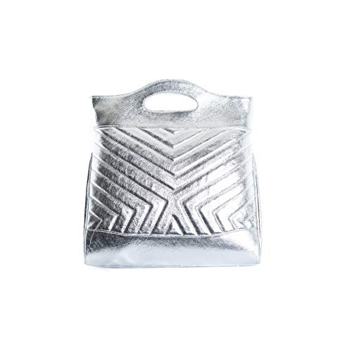 L’Intervalle Damen Alexi Stofftasche, Silver Leather, Grande von L’Intervalle