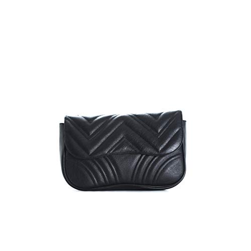 L’Intervalle Damen Coralie Stofftasche, Black Leather, Mediano von L’Intervalle