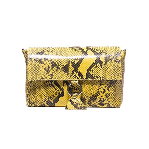 L’Intervalle Damen Evangeline Stofftasche, Yellow Snake von L’Intervalle