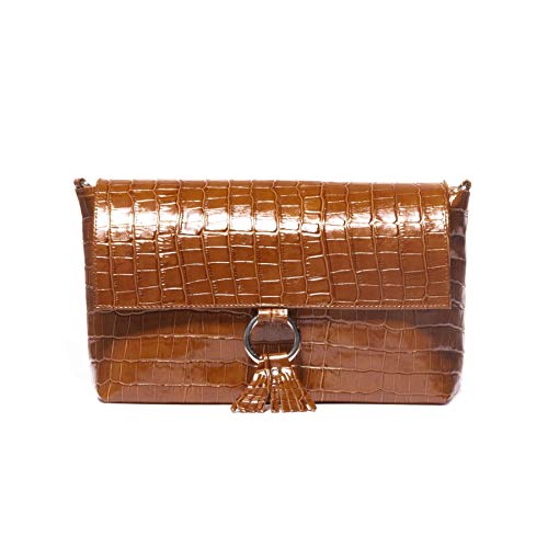 L’Intervalle Damen Evangeline Stofftasche, Brown Croco von L’Intervalle