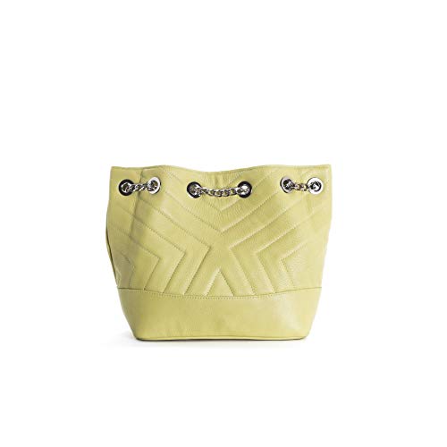 L’Intervalle Damen Ginette Stofftasche, Green Leather von L’Intervalle