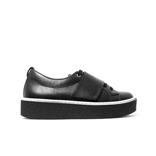 L’Intervalle Damen Glory Black Leather Sneaker, Negro von L’Intervalle