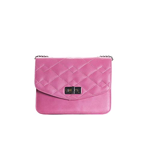 L’Intervalle Damen Joelle Stofftasche, Fuchsia Leather, Mediano von L’Intervalle