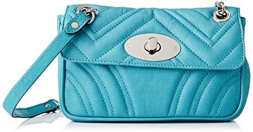 L’Intervalle Damen Juliet Stofftasche, Blue Leather, Mediano von L’Intervalle