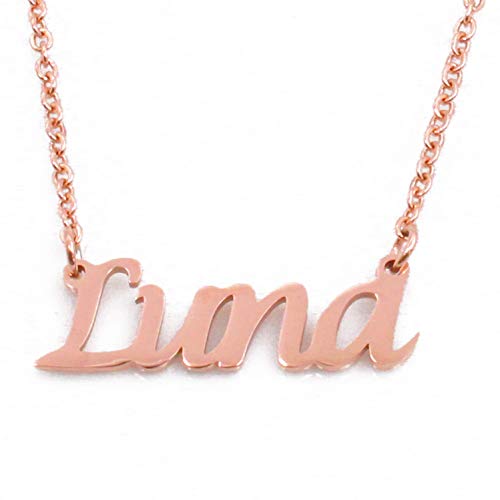KL Kigu Luna Roségold Namenskette Personalisiert Damen Halskette Mit Namen Fashion Schmuck Geschenk Fur Freundin Mutter Schwester KL Kigu Luna Roségold Namenskette Personalisiert Damen Halskette Mit Namen Fashion Schmuck Geschenk Fur Freundin Mutter Schwester von L K
