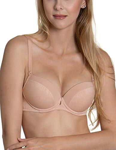 Lisca Push-Up-BH, austauschbare Multiway-Träger Größe 70D, Farbe Pfirsich-Champagner von Lisca