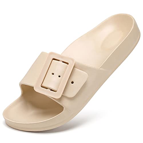 L LOUBIT Cloud Slides für Damen, mit Fußgewölbeunterstützung, Kissen, weiche Erholungssandalen, leichte Sommerstrandpantoffeln, rutschfeste Duschschuhe, Khaki, 37 EU L LOUBIT Cloud Slides für Damen, mit Fußgewölbeunterstützung, Kissen, weiche Erholungssandalen, leichte Sommerstrandpantoffeln, rutschfeste Duschschuhe, Khaki, 37 EU von L LOUBIT