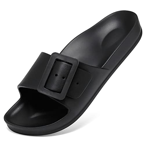 L LOUBIT Cloud Slides für Damen, mit Fußgewölbeunterstützung, Kissen, weiche Erholungssandalen, leichte Sommerstrandpantoffeln, rutschfeste Duschschuhe, Schwarz, 39.5 EU L LOUBIT Cloud Slides für Damen, mit Fußgewölbeunterstützung, Kissen, weiche Erholungssandalen, leichte Sommerstrandpantoffeln, rutschfeste Duschschuhe, Schwarz, 39.5 EU von L LOUBIT