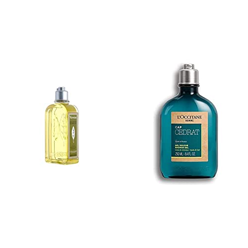 L'OCCITANE – Cap Cédrat Duschgel Für Männer – Körper & Haar - Zitroniger Und Aquatischer Duft – Vegan Formula -250 Ml & Verbene Belebendes Duschgel - Frischer Und Zitroniger Duft - 250 Ml von L'OCCITANE