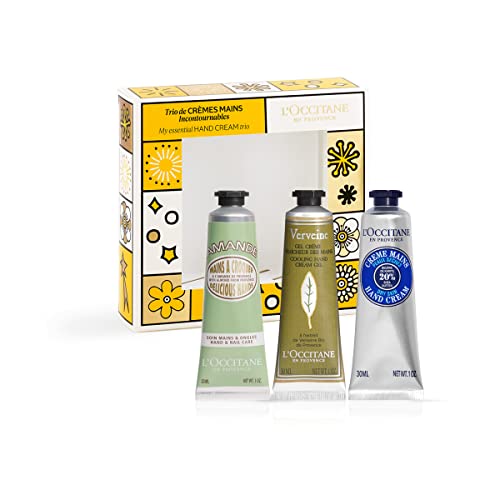 L'OCCITANE - Trio-Set mit Handcremes - Intensive Pflege für trockene und strapazierte Haut - Enthält 1 Karité Handcreme 30ml, 1 Eisenkraut Handcreme 30ml und 1 Mandel Handcreme 30ml. L'OCCITANE - Trio-Set mit Handcremes - Intensive Pflege für trockene und strapazierte Haut - Enthält 1 Karité Handcreme 30ml, 1 Eisenkraut Handcreme 30ml und 1 Mandel Handcreme 30ml. von L'OCCITANE