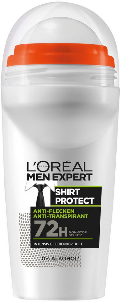 L'ORÉAL PARIS MEN EXPERT Deo-Roller Deo Roll-on Shirt Control, Packung, 6-tlg., mit hoher Zuverlässigkeit von L'ORÉAL PARIS MEN EXPERT