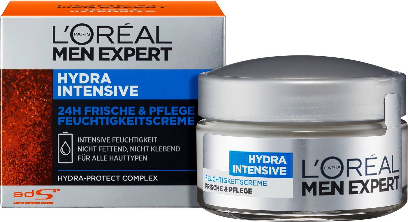 L'ORÉAL PARIS MEN EXPERT Feuchtigkeitscreme Hydra Intensive, für sensible Männerhaut, zieht schnell, ohne fetten ein von L'ORÉAL PARIS MEN EXPERT