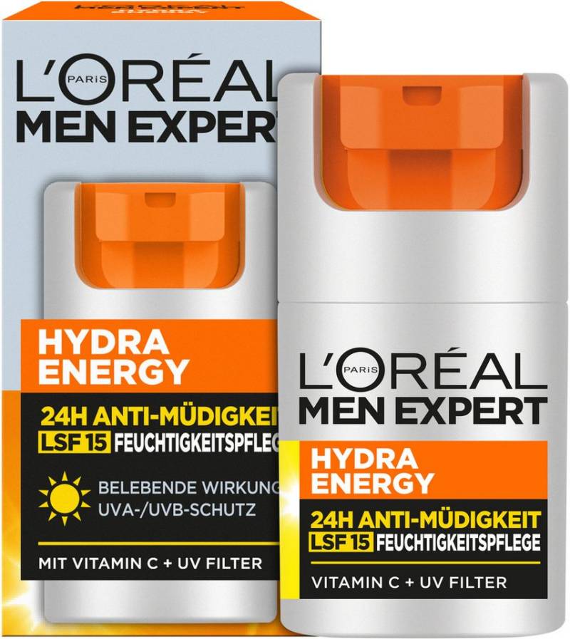 L'ORÉAL PARIS MEN EXPERT Gesichtsgel Hydra Energy 24H Pflege LSF15, mit Lichtschutzfaktor von L'ORÉAL PARIS MEN EXPERT