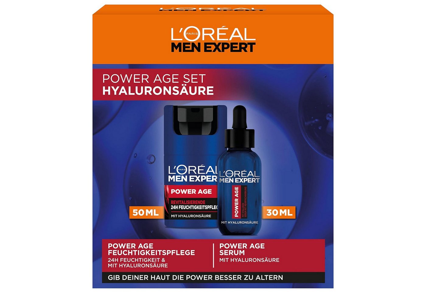 L'ORÉAL PARIS MEN EXPERT Gesichtspflege-Set Power Age - Geschenkset mit Anti-Aging Gesichtscreme und Serum, 1-tlg. von L'ORÉAL PARIS MEN EXPERT