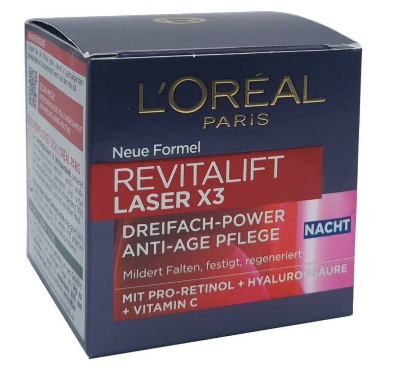 L'ORÉAL PARIS Anti-Aging-Creme Anti Age Nachtcreme Revitalift Laser X3 50ml von L'ORÉAL PARIS