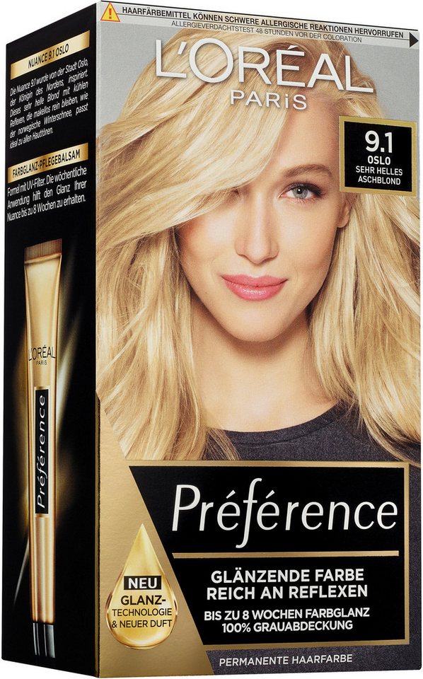 L'ORÉAL PARIS Coloration Préférence, 3-tlg., mit pflegender Formel von L'ORÉAL PARIS