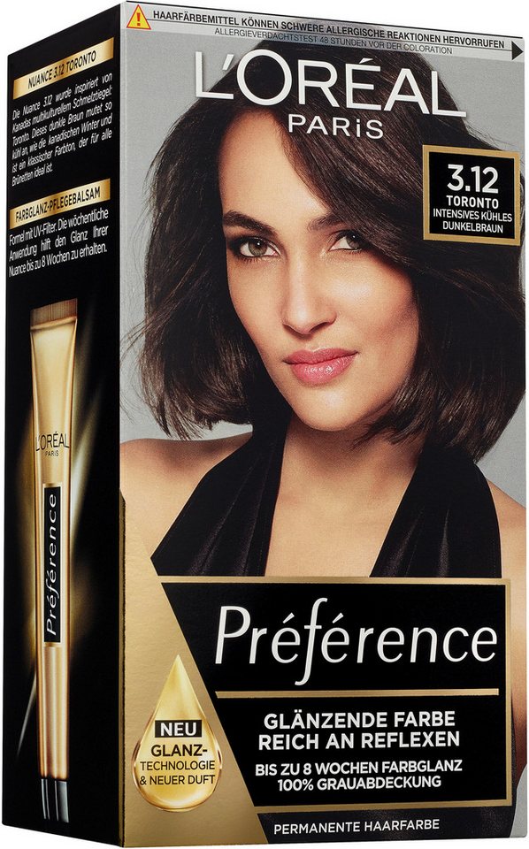 L'ORÉAL PARIS Coloration Préférence, 3-tlg., mit pflegender Formel von L'ORÉAL PARIS