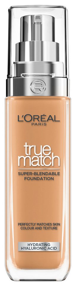 L'ORÉAL PARIS Foundation L'Oréal Paris True Match Foundation, Spendet Feuchtigkeit, mittlere Deckkraft, passt sich dem Hautton an. von L'ORÉAL PARIS