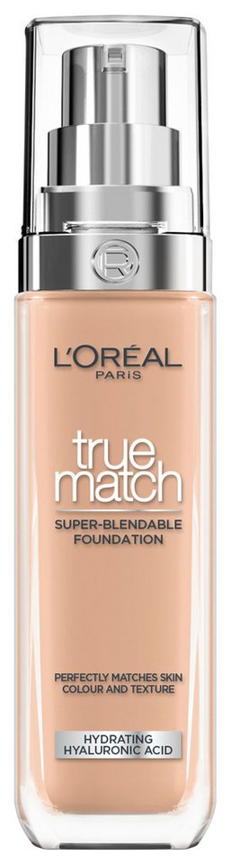 L'ORÉAL PARIS Foundation L'Oréal Paris True Match Foundation, Spendet Feuchtigkeit, mittlere Deckkraft, passt sich dem Hautton an. von L'ORÉAL PARIS