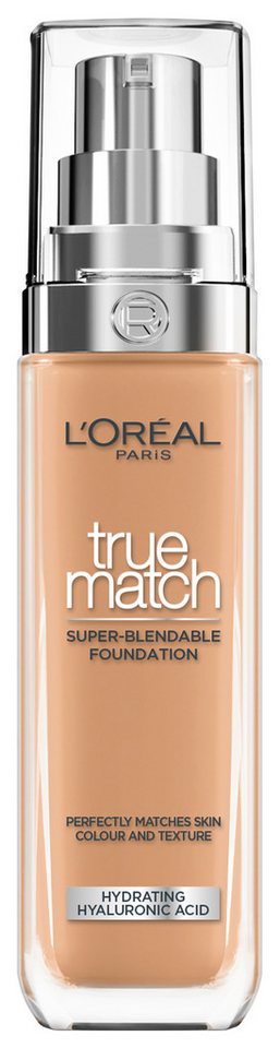 L'ORÉAL PARIS Foundation L'Oréal Paris True Match Foundation, Spendet Feuchtigkeit, mittlere Deckkraft, passt sich dem Hautton an. von L'ORÉAL PARIS