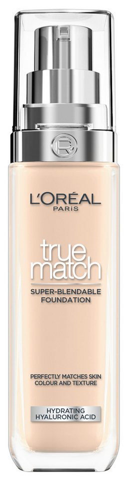 L'ORÉAL PARIS Foundation L'Oréal Paris True Match Foundation, Spendet Feuchtigkeit, mittlere Deckkraft, passt sich dem Hautton an. von L'ORÉAL PARIS