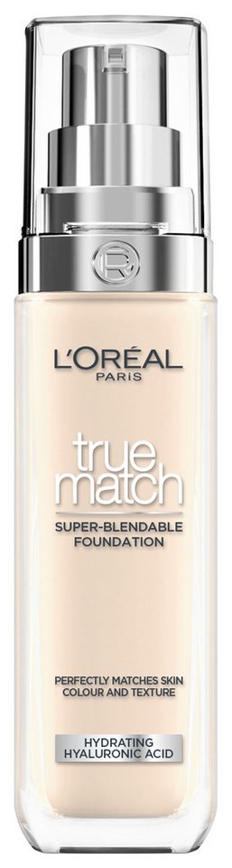 L'ORÉAL PARIS Foundation L'Oréal Paris True Match Foundation, Spendet Feuchtigkeit, mittlere Deckkraft, passt sich dem Hautton an. von L'ORÉAL PARIS