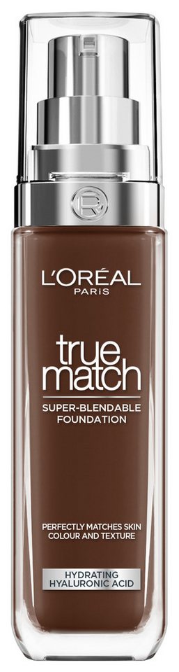 L'ORÉAL PARIS Foundation L'Oréal Paris True Match Foundation, Spendet Feuchtigkeit, mittlere Deckkraft, passt sich dem Hautton an. von L'ORÉAL PARIS