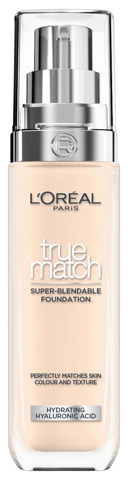 L'ORÉAL PARIS Foundation L'Oréal Paris True Match Foundation, Spendet Feuchtigkeit, mittlere Deckkraft, passt sich dem Hautton an. von L'ORÉAL PARIS