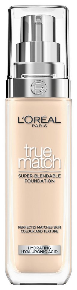 L'ORÉAL PARIS Foundation L'Oréal Paris True Match Foundation, Spendet Feuchtigkeit, mittlere Deckkraft, passt sich dem Hautton an. von L'ORÉAL PARIS