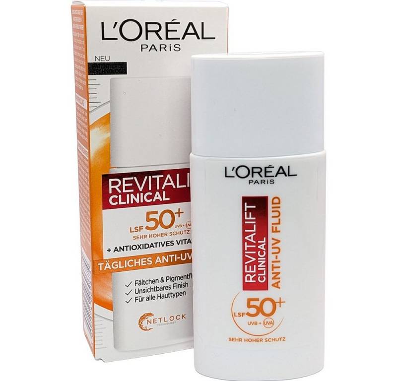 L'ORÉAL PARIS Gesichtsfluid Gesichtscreme Revitalift Clinical Anti UV Fluid LSF 50+ 50ml von L'ORÉAL PARIS
